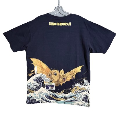Godzilla Men’s XXL KING  GHIDORAH Toho Tshirt Navy Japan Exclusive US Seller NWT-image