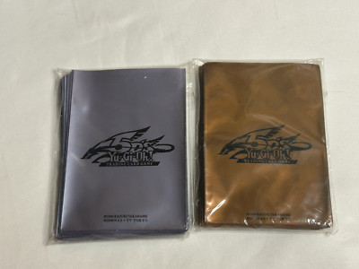 2 PACKS 80 YUGIOH TEAL & Bronze Card Protectors 5Ds Duelist Card Sleeves-image