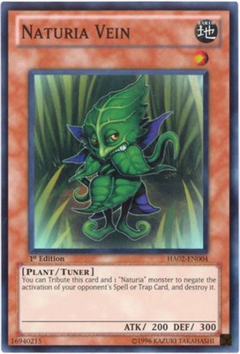 Yu-Gi-Oh Card - HA02-EN004 - NATURIA VEIN (super rare holo) - NM/Mint-image