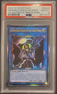 2024 PSA 10 YUGIOH 25TH 1ST ED ULTIMATE RARE UNDERWORLD GODDESS OF CLOSED WORLD-image