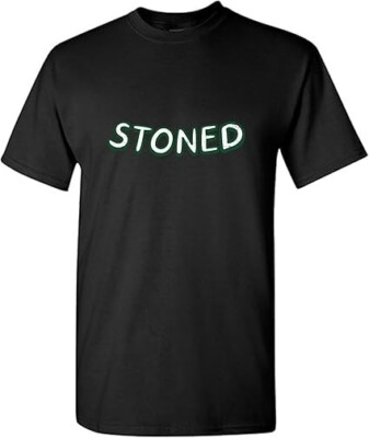 Stoned Graphic Tees for Men IVXX Marijuana Weed THC Cannabis Stoners T Shirt-image