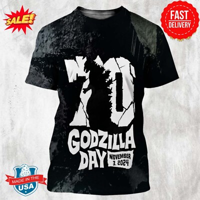 Godzilla Minus One Celebrate 70th Anniversary On November 3 2024 3D Shirt-image