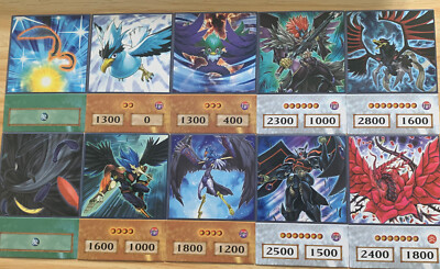 YUGIOH 5DS BLACK-WINGED DRAGON BLACK ROSE DRAGON ANIME STYCE CARDS SET-image