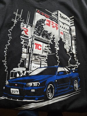 2XL Nissan Skyline GODZILLA  Tunercult Tshirt R32, R33, R34, R35 GTR-image