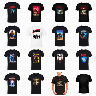Horror Film Cats Novelty Bespoke Funny Cat Movie Fans T-Shirt Cat Lovers Gift-image