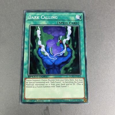 Yugioh Dark Calling Sgx3-ena14 Duelists of Shadows Common 1st Edition-image