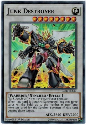 3 x Junk Destroyer - LC5D-EN039 - Super Rare - 1st Edition Near Mint, English-image