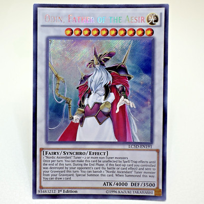 Yugioh Odin, Father Of The Aesir LC5D-EN191 1st Edition Secret Rare Holo - NM-image