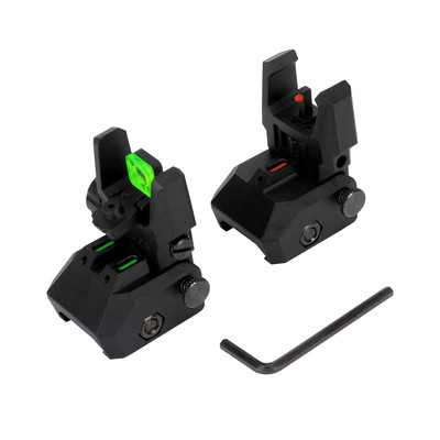 Fiber Optic Sights,with Green and Red Full Fiber Optics Dots Polymer Fiber Op...-image