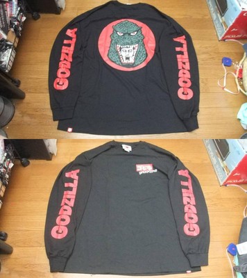 Godzilla Long T-Shirt T-Xxl Punk Drunkers Black JPN Limited Toho Animation SFX A-image