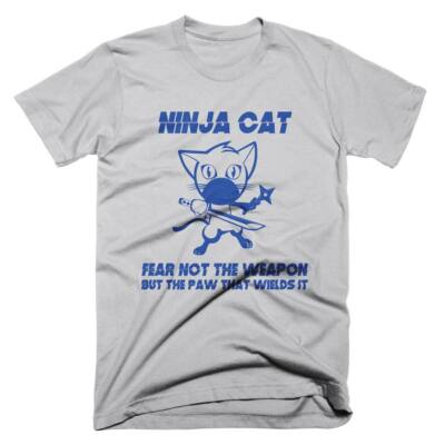 Ninja Cat T Shirt American Ninja Shirt Funny Cat Shirts Karate Shirt Kung Fu Tee-image