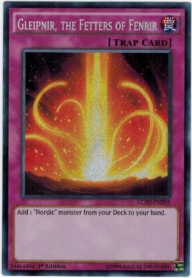1 x Gleipnir, the Fetters of Fenrir - LC5D-EN203 - Secret Rare - 1st Edition Nea-image
