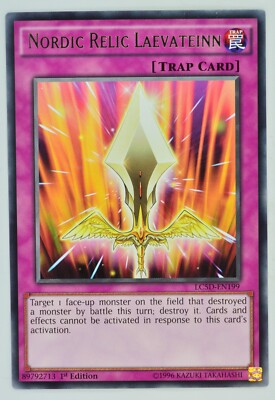 Yugioh Nordic Relic Laevateinn LC5D-EN199 Rare 1st Edition-image