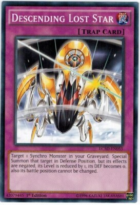 3 x Descending Lost Star - LC5D-EN055 - Common - 1st Edition Near Mint, English-image