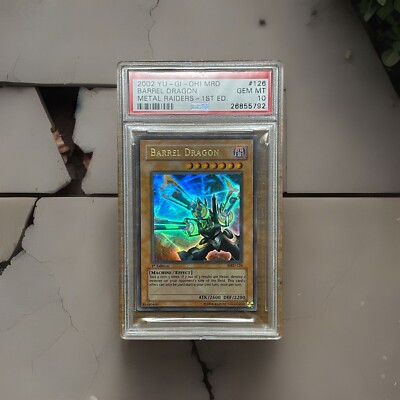 2002 Yugioh Barrel Dragon MRD-126 Ultra Rare 1st Edition PSA 10 GEM MINT-image