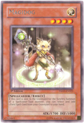 3 x Yu-Gi-Oh Card - TSHD-EN023 - MAGIDOG (rare) - NM-image