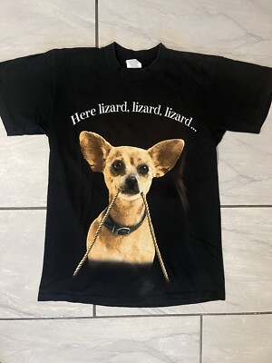 Vintage 1998 Godzilla Movie Taco Bell Chihuahua Promo T Shirt Men Size Medium-image