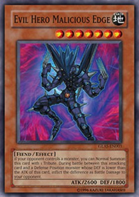 Evil Hero Malicious Edge - GLAS-EN003 - Super Rare - Unlimited Edition LP YuGiOh-image
