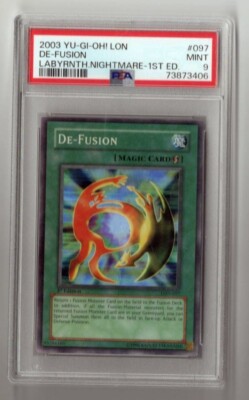 2003 Yugioh De-Fusion LON-097 1st Edition Super Rare PSA 9 Mint-image