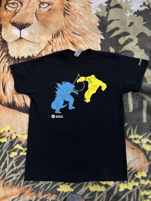 Godzilla x Kong Promo T Shirt Sz Med Adult American Red Cross Promo *Neat*-image