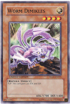 3 x Yu-Gi-Oh Card - HA01-EN020 - WORM DIMIKLES (super rare holo) - NM-image