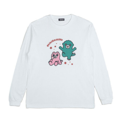 Chibi Godzilla's Counterattack Long T-Shirt Godzilla & Minilla TOHO Japan LTD-image