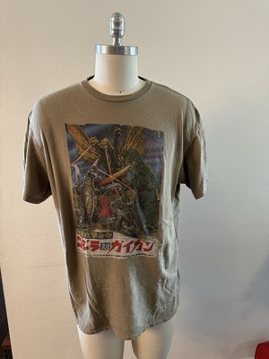 Godzilla Adult T-Shirt King of Monster Kanji Gigan Movie Poster Preshrunk L Tee-image
