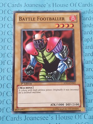 Battle Footballer 5DS3-EN001 Yu-Gi-Oh Card 1st Edition New-image