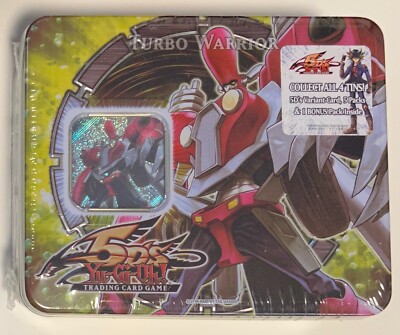 Konami 5D'S Yu-Gi-Oh!  Turbo Warrior Collectible Tin 2008  Sealed, Unopened-image