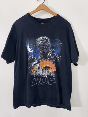 Men's Huf ‘Godzilla vs Huf’ 2020 Tour T Shirt Size L-image