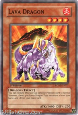RGBT EN037 1ST ED 3X LAVA DRAGON COMMON CARDS-image
