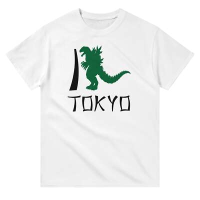 I Love Tokyo T-Shirt - Godzilla Design, Classic Fit, Heavyweight 100% Cotton for-image