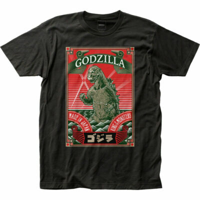 Godzilla Made In Japan T Shirt Mens Licensed Pop Culture Movie Retro Tee Black-image