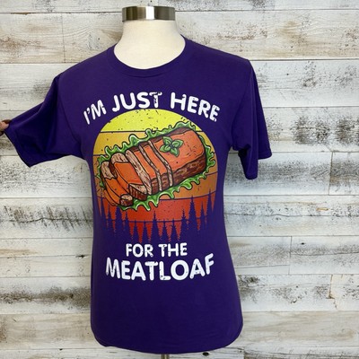 Purple Meatloaf Graphic T-Shirt Men’s Size S Halloween Thanksgiving Foodie Funny-image