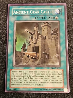 Ancient Gear Castle - SOI-EN047 - Super Rare - Unlimited Edition NM YuGiOh!  Boo-image