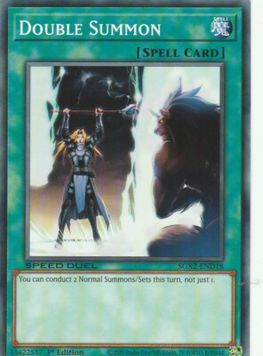 YUGIOH CARD DOUBLE SUMMON SGX2-END18 1ST EDITION COMMUN-image