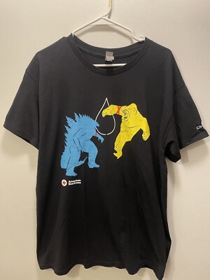 American Red Cross GODZILLA x KING KONG New Empire Movie Promo T-Shirt Large-image