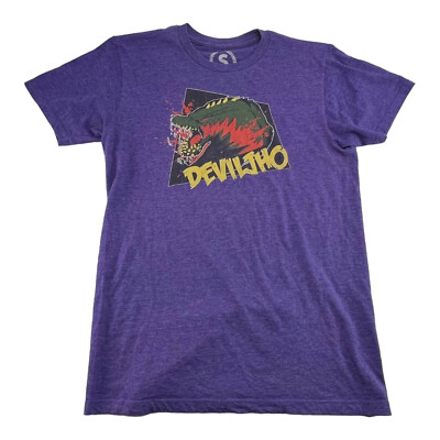 Deviljho Men Unisex Purple Godzilla Band Music Short Sleeve Top Tee T-Shirt sz S-image