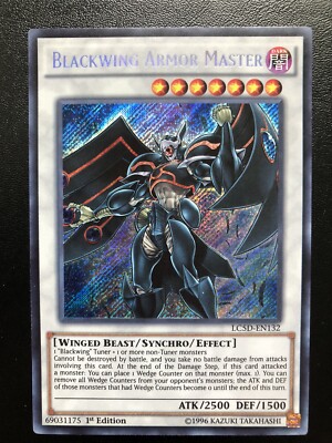 Blackwing Armor Master LC5D-EN132 Secret Rare 1st Edition Near Mint-image