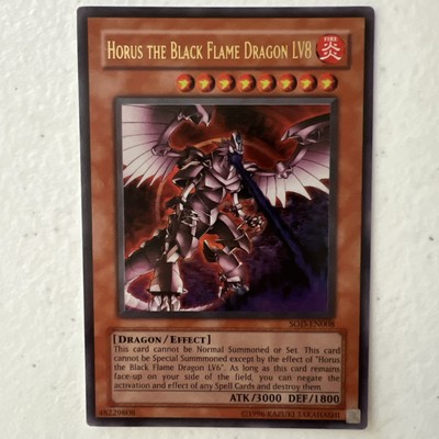 Yugioh x1 Horus The Black Flame Dragon Lv8 SOD-EN008 Ultra Rare VLPlay Unlim-image