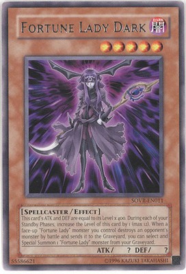 Yu-Gi-Oh Card - SOVR-EN011 - FORTUNE LADY DARK (rare) - NM-image