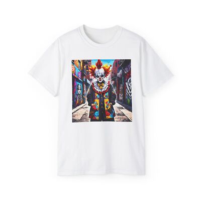 Clown Graphic Tee, Funny Circus Shirt, Colorful Unisex Cotton Top, Jester-image