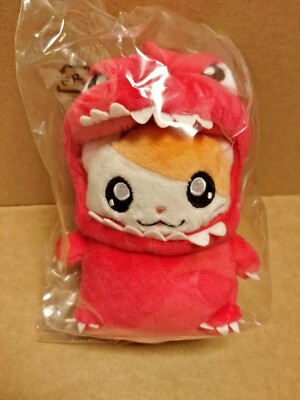 OFFICIAL GODZIHAM-KUN GODZILLA X HAMTARO SMALL RED PLUSH SOFT TOY - NEW SEALED-image