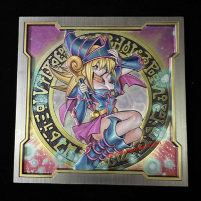 Anime Yu-Gi-Oh! Black Magician Girl Large Metal Embossed 3D Region Center Card-image