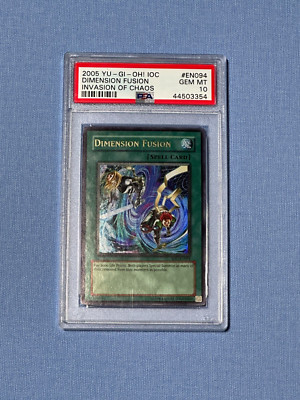YUGIOH PSA 10 2005 Dimension Fusion IOC-EN094 EN Variant Ultra Rare-image