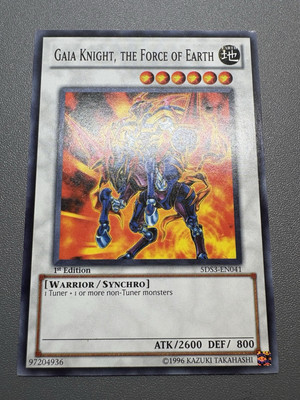 Yu-Gi-Oh! Gaia Knight, The Force Of Earth Common 1st Edition 5DS3-EN041 HP-image