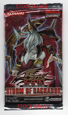 (500647) YUGIOH STORM OF RAGNAROK 5D'S Unlimited Edition Sealed BOOSTER PACK-image