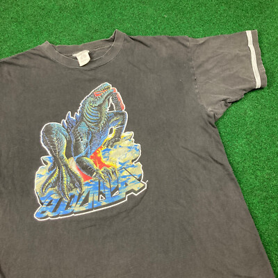 Vintage Godzilla Shirt Mens XL Black 1998 Movie Promo American Gojira Logo 90s-image