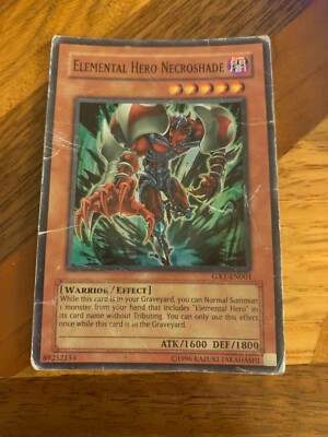 Elemental Hero Necroshade GX1-EN001 Unlimited Edition Super Rare HP + BONUS-image