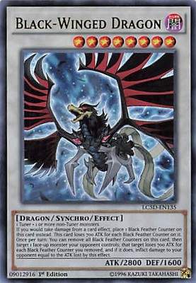 Yu-Gi-Oh! Legendary Coll. 5D's Mega Pack Black-Winged Dragon #LC5D-EN135 1st Ed-image